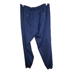 Medichic Womens Scrub Pants Navy Blue XL Solid 5 Pockets Joggers Mid Rise